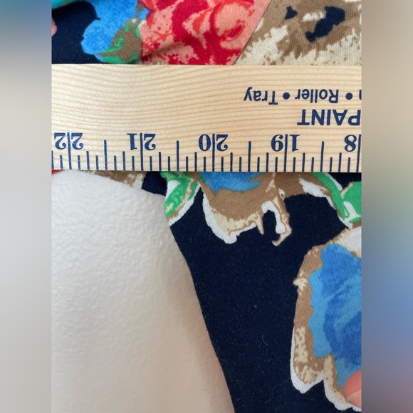 Lauren Ralph Lauren Navy Blue Floral Long Sleeve Blouse Top Size Large - Picture 7 of 13